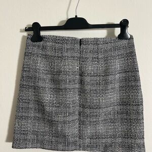 Aritzia Black and White Tweed Mini Skirt